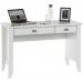 Teknik Office Soft White Effect Laptop Home Office Study Desk With Stationery And Keyboard Drawer