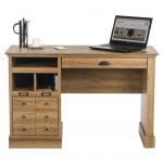 Teknik Office Scribed Oak Effect Home Office Writing Desk