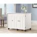 Teknik Office Sewing / Craft Cart in a Soft White Finish with spacious extendable melamine work surfac