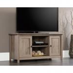Teknik Office Barrister Home Low TV Stand in Salt Oak Finish with space for a 47&rdquo; TV Adjustable centre shelf and adjustable shelves behind two doors