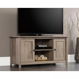 Teknik Office Barrister Home Low TV Stand in Salt Oak Finish with