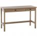 Teknik Office Salt Oak Effect Home Office Console Style Study Desk With Two Stationery Drawers