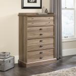 Teknik Office Barrister Home Four Drawer Chest Salt Oak Finish with Patented T-lock Assembly System Feature Metal Runners and Safety Stops