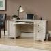 Teknik Office Chalked Wood Computer Desk with Chalked effect Chestnut Finish Two Storage Drawers Flip Down Keyboard Drawer and Vertical Storage Area 5418793