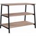 Teknik Office Industrial Style TV Stand with Durable Black Metal Frame and Charter Oak Effect Shelves and Room for 36in TV 5420034