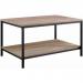 Teknik Office Industrial Style Coffee Table with Durable Black Metal Frame and Charter Oak Effect Shelving