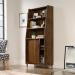 Teknik Office Hampstead Park Wide Bookcase Grand Walnut Effect Finish Two Fixed Display Shelves One Adjustable Shelf Sliding Doors and Sturdy Wooden F 5420282