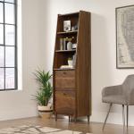 Teknik Office Hampstead Park Narrow Bookcase Grand Walnut Effect Finish Two Fixed Display Shelves Two file Drawers and Sturdy Wooden Feet 5420283
