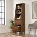 Teknik Office Hampstead Park Narrow Bookcase Grand Walnut Effect Finish Two Fixed Display Shelves Two file Drawers and Sturdy Wooden Feet 5420283