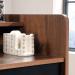 Teknik Office Hampstead Storage Stand with Grand Walnut Effect Finish Storage Shelf Two Easy Glide File drawers and Sturdy Wooden Feet