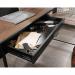 Teknik Office Boulevard L Shaped Desk Black Finish Contrasting Vintage Oak Accent Effect 5420650