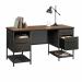 Teknik Office Boulevard Cafe Desk Black Finish Contrasting Vintage Oak Accent effect 5420701