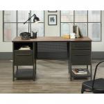 Teknik Office Boulevard Cafe Desk Black Finish Contrasting  Vintage Oak Accent effect