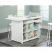 Teknik Office Craft Work Table Island in a Soft White Finish with spacious melamine work surface 5421420