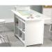 Teknik Office Craft Work Table Island in a Soft White Finish with spacious melamine work surface 5421420