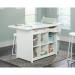 Teknik Office Craft Work Table / Island in a Soft White Finish with  spacious melamine work surface