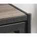 Teknik Office Barrister Home TV Stand Credenza Salt Oak finish for TV up to 31kg Glass Doors and Metal Frame 5421458