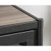 Teknik Office Barrister Home TV Stand / Credenza Salt Oak finish for TV up to 31kg Glass Doors and Metal Frame