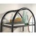 Teknik Office Boulevard Cafe Oval Bookcase Display Unit with safety tempered glass shelves and durable powder coated metal frame 5421957