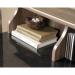 Teknik Office Farmhouse Desk with Salt Oak Finish and Rosso Slate accents two storage drawers and cubbyhole storage 5422811