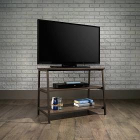 Teknik Office Industrial Style TV Stand Durable Black Metal Frame Up to a 36 TV