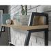 Teknik Office Industrial Style Bench with elevated Shelf has a durable black metal frame and charter oak effect desktop, also includes two lower match 5424933