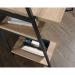 Teknik Office Industrial Style Bench with elevated Shelf has a durable black metal frame and charter oak effect desktop, also includes two lower match 5424933