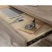 Teknik Office Summit Desk Laurel Oak Finish Two Drawers Tapered Leg Detail 360 Degree All Round Finish 5425015