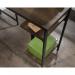 Teknik Office Industrial Style L-Shaped Executive Desk in Smoked Oak finish and durable black metal frame 5425077