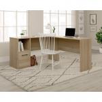 Teknik Office Essentials L Shaped Desk Summer Oak Finish, Large Desk Return Letter Size Hanging Filer