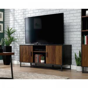 Teknik Office Canyon Lane TV Stand in Brew Oak finish and Grand Walnut