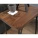 Teknik Office Canyon Lane Side Table in Grand Walnut effect finish powder coated metal base