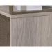 Teknik Office City Centre Cabinet with Sliding Door in Champagne Oak Finish with contrasting durable satin taupe metal feet two adjustable shelves and 5425655