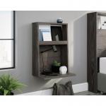 Teknik Office Hudson Wall Mounted Night Stand in Charcoal Ash Finish and Pearl Oak accents 5425815