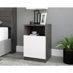 Teknik Office Hudson Bedside Night Stand in Charcoal Ash Finish and Pearl Oak accents with one drawer 5425825