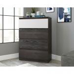 Teknik Office Hudson Four Drawer Chest in Charcoal Ash Finish and Pearl Oak accents 4 large drawers 5425829