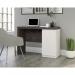 Teknik Office Hudson Chunky Desk in Charcoal Ash and Pearl Oak Accents, stylish with storage 5425833