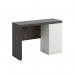 Teknik Office Hudson Chunky Desk in Charcoal Ash and Pearl Oak Accents, stylish with storage 5425833