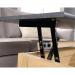 Teknik Office Home Study Lift Up Coffee / Work Table in Dover Oak Finish with hidden storage space open shelves and lift up top in Slate accent.