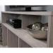 Teknik Office City Centre TV Stand in Champagne Oak finish with spacious top to accommodate up to a 50” TV Shelving for ample storage and durable sati