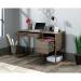 Teknik Office Lux Desk in Diamond Ash finish, retro style, has a pencil drawer with metal runners and cubbyhole storage