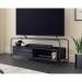 Teknik Office Metro TV Stand in Misted Elm finish with tempered glass top which can accommodate up to a 50â€ TV Open shelving and divided lower shelv 5426461