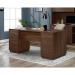 Teknik Office Elstree Executive Desk in Spiced Mahogany finish with two pencil drawers, two storage drawers