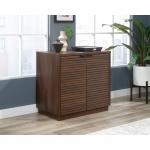 Teknik Office Elstree Storage Cabinet in Spiced Mahogany finish with stylish louvre-style detailing 5426909