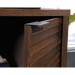 Teknik Office Elstree Storage Cabinet in Spiced Mahogany finish with stylish louvre-style detailing 5426909