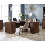Teknik Office Elstree L Shaped Desk Spiced Mahogany with Return and 3 drawers