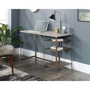 Teknik Office City Centre Desk in Champagne Oak Finish with