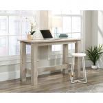 Teknik Office Counter Height Work Bench Chalked Effect Chestnut Finish Accommodates up to 4 people