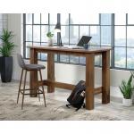 Teknik Office Counter Height Work Bench Grand Walnut Effect Finish Accommodates up to 4 people.