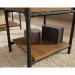 Teknik Office Iron Foundry Double Pedestal Desk Checked Oak and Textured Powder Coated Metal Framework 5427134